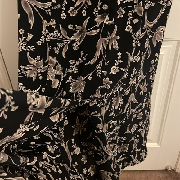 Norton‎ McNaughton Woman’s S  Shift Dress Multicolor Black Floral Maxi belted - Picture 9 of 13